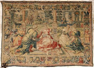 マーク・アントニーとクレオパトラのタペストリー 作： Pieter (attr. to) Coecke van Aelst
