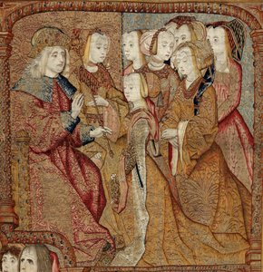 神の母または黄金の雀の勝利、c.1500-02（タペストリー） 作： Pieter (attr. to) Coecke van Aelst