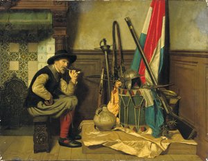 喫煙兵士 作： Pieter Alardus Haaxman