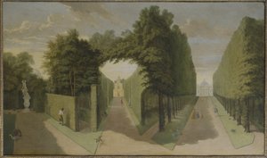 バニョーとコメドビルの路地の眺め、チズウィックヴィラ（油彩・キャンバス 作： Pieter Andreas Rysbrack