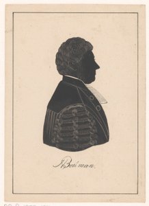 Herman Bouman のシルエットの肖像画 作： Pieter Barbiers (IV) (possibly)