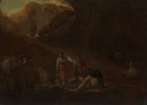 春の羊飼いと洗濯女 作： Pieter Bodding van Laer