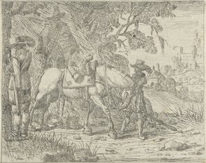 兵士と鞍馬