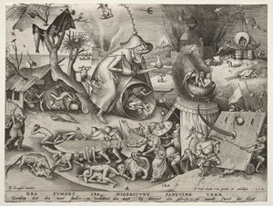 七つの大罪：怒り。 作： Pieter Bruegel the Elder