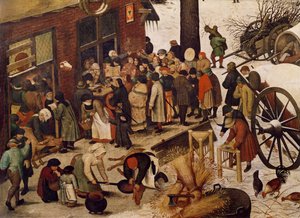 ベツレヘムの国勢調査、国勢調査局の詳細 作： Pieter Bruegel the Elder
