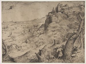 ウサギ狩り、1560年。 作： Pieter Bruegel the Elder