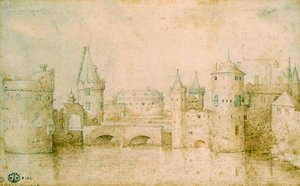 1562年、オランダ、アムステルダムの古代の要塞の眺め 作： Pieter Bruegel the Elder