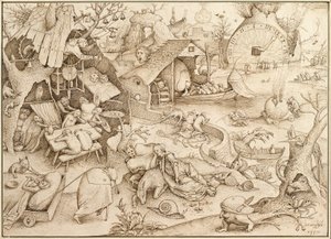 Laziness（Sloth）、1557 作： Pieter Bruegel the Elder