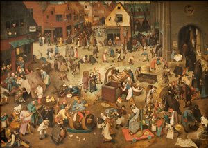 ドイツ語：Kampf zwischen Fasching und Fasten カーニバルと四旬節の戦い