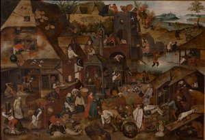 フランドル地方の格言集、1607年。 作： Pieter Brueghel the Younger