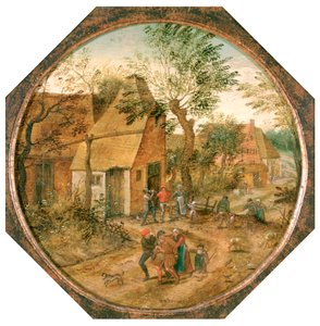 村の通路、c1584-1637 作： Pieter Brueghel the Younger