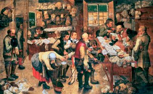 力のコレクター、1618 作： Pieter Brueghel the Younger