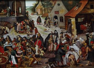 慈悲の七つの作品 作： Pieter Brueghel the Younger