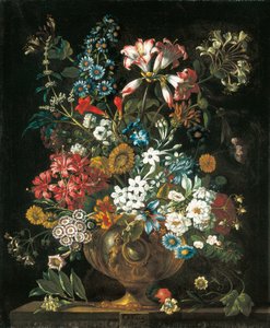 10月、花の12か月から、静物の花のカレンダー 作： Pieter Casteels