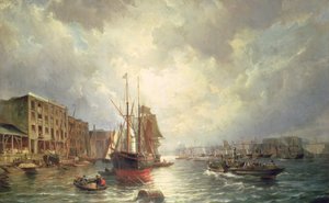 ロンドンのプール、1861 作： Pieter Christiaan Cornelis Dommelshuizen