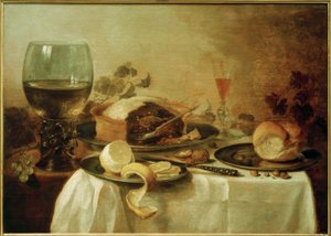 パテのある静物 作： Pieter Claesz