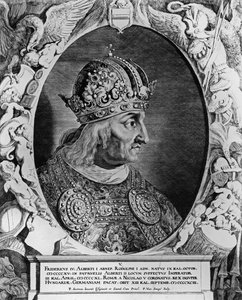 フレデリック4世の肖像画（1415-1493）、聖ローマ皇帝、ソンペル、ピーターヴァン（bc1600）によって彫刻 作： Pieter Claesz Soutman