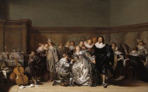 エレガントな会社、1632 作： Pieter Codde
