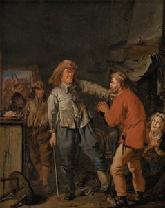 農民の小屋に侵入する兵士 作： Pieter Codde