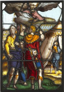シナイ山のモーセを描いた窓 作： Pieter Coecke van Aelst (I) (circle of)