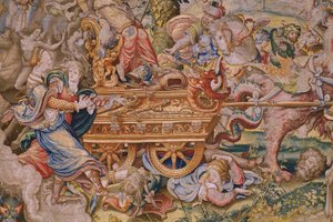 フランダースのタペストリー。 シリーズ 七つの大罪（七つの大罪）：Vanity（プライド）。 漫画家のピーター・クーケ・ファン・アールスト。 ブリュッセルの工房。 1542年から1544年頃。