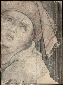 上向きに見ているターバンの男の頭 作： Pieter Coecke van Aelst