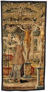 VertumnusとPomona：農夫に変身したVertumnus、1550年頃（金、羊毛、絹） 作： Pieter Coecke van Aelst