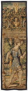 VertumnusとPomona：漁師に変身したVertumnus、1550年頃（金、羊毛、絹）
