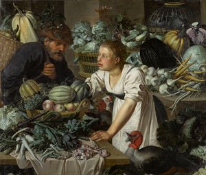 二人の人物のある静物 作： Pieter Cornelisz. van Rijck