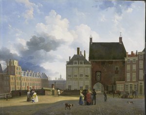 刑務所の門とその場所、ハーグ 作： Pieter Daniel van der Burgh