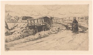 橋のある田舎道 作： Pieter Dupont
