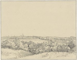 砂丘から見たハールレムの景色 作： Pieter Ernst Hendrik Praetorius