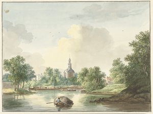 シンゲルから見たライデンのHogewoerdse Poort 作： Pieter Gerardus van Os