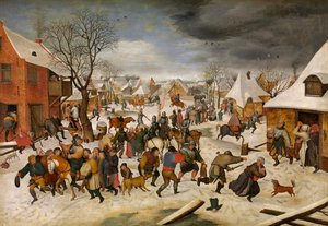 ベツレヘムでの子供たちの虐殺（パネルに油彩） 作： Pieter III Brueghel