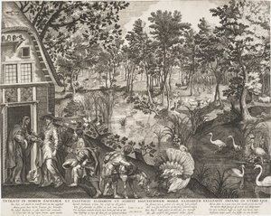 森の中の訪問 作： Pieter II de Jode