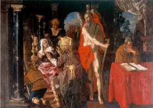 古い時代のアレゴリー。 時間と学者 作： Pieter Isaacsz