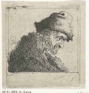 毛皮の帽子をかぶった老人の肖像画 作： Pieter Jansz Quast