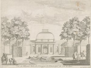 公園から見たHonselersdijkのオランジェリー Vue du Nouveau Salon de l