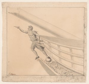 双眼鏡を持った男の表札 作： Pieter Luypen (signed by artist)