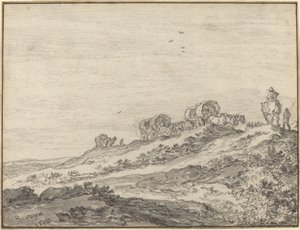 丘の頂上に沿った旅人 作： Pieter Molijn