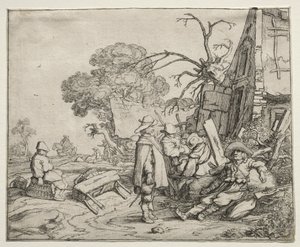 兵士のいる風景 作： Pieter Molyn