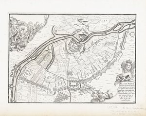 1700 年のナルヴァの地図