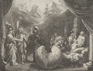 プレート 11: フランスの不協和音の寓話、カスパー・バルレウス、メディケア オスペス、1638 年より。 作： Pieter Nolpe