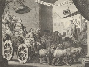 プレート 5a: ベレシンシアとしてのマリー ド メディチ、Caspar Barlaus、Medicea Hospes、1638 より。 作： Pieter Nolpe