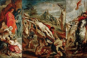 三連祭壇画のクロスの高さのスケッチ 作： Peter Paul Rubens