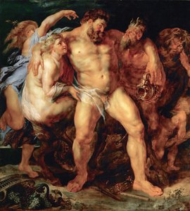 ニンフとサテュロスが率いる酔ったヘラクレス。1616年頃。 作： Peter Paul Rubens