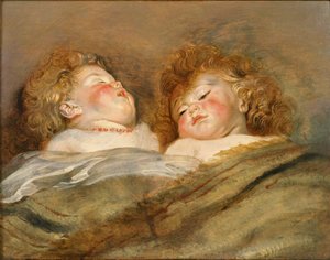 2つの眠っている子供 作： Peter Paul Rubens