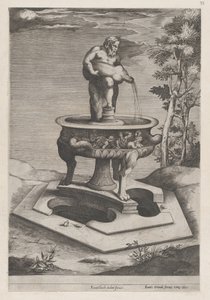 ローマの素晴らしさの鏡：噴水と盆地、1581年、1581年。 作： Pieter Perret