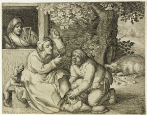 夫婦喧嘩の寓意 作： Pieter Serwouters