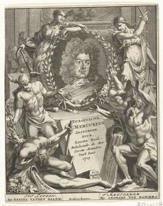 ヨーロッパ水星のタイトル ページ、1705 年 作： Pieter Sluyter
